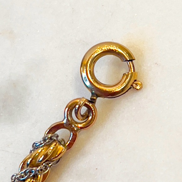 Vintage 1/20 12K GF Two Tone Twisted Rope Chain Necklace - 18” - Picture 5 of 5